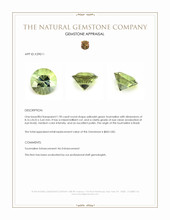 1.90 Ct. Yellowish Green Tourmaline from Brazil Appraisal