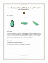 2.57 Ct. Bluish Green Tourmaline from Brazil Appraisal