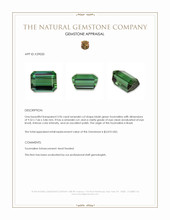 3.96 Ct. Bluish Green Tourmaline from Brazil Appraisal