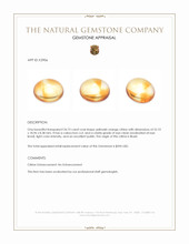 24.73 Ct. Yellowish Orange Cabochon Citrine from Brazil Appraisal