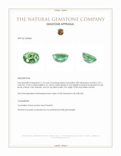 1.73 Ct. Green Tourmaline from Brazil Appraisal