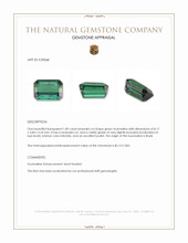 1.89 Ct. Green Tourmaline from Brazil Appraisal