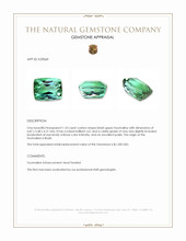 1.33 Ct. Bluish Green Tourmaline from Brazil Appraisal