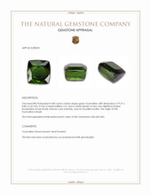 4.80 Ct. Green Tourmaline from Brazil Appraisal