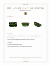 2.58 Ct. Green Tourmaline from Brazil Appraisal