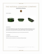 2.25 Ct. Green Tourmaline from Brazil Appraisal