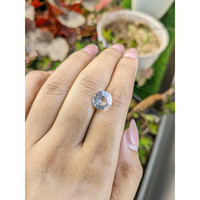 3.40 Ct. White Quartz from Madagascar Life Style
