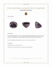 3.10 Ct. Purple Spinel from Burma (Myanmar) Appraisal