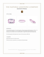 1.20 Ct. Pink Spinel from Burma (Myanmar) Appraisal