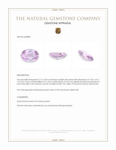 1.15 Ct. Purplish Pink Spinel from Burma (Myanmar) Appraisal