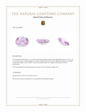 1.15 Ct. Pinkish Purple Spinel from Burma (Myanmar) Appraisal