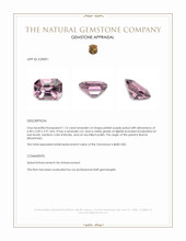 1.15 Ct. Pinkish Purple Spinel from Burma (Myanmar) Appraisal