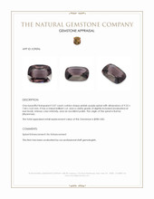 2.07 Ct. Pinkish Purple Spinel from Burma (Myanmar) Appraisal