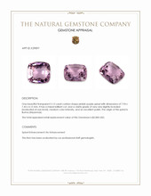 2.15 Ct. Pinkish Purple Spinel from Burma (Myanmar) Appraisal
