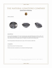 2.22 Ct. Grey Spinel from Burma (Myanmar) Appraisal