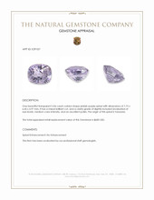 2.06 Ct. Pinkish Purple Spinel from Tanzania Appraisal
