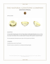 6.05 Ct. Yellow Scapolite from Ceylon (Sri Lanka) Appraisal