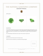 0.65 Ct. Demantoid Garnet from Russia Appraisal