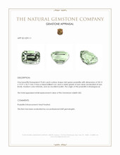 70.60 Ct. Mint Green Prasiolite from Madagascar Appraisal