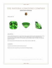 0.71 Ct. Tsavorite Garnet from Tanzania Appraisal