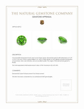 0.68 Ct. Demantoid Garnet from Russia Appraisal