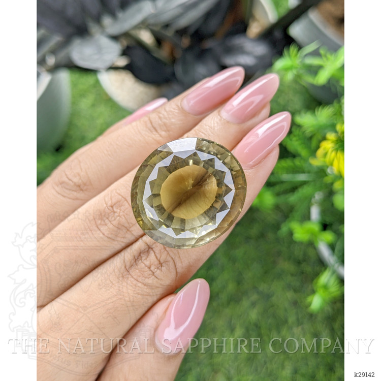 76.16 Ct. Greenish Yellow Citrine from Ceylon (Sri Lanka)