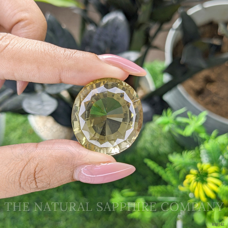 76.16 Ct. Greenish Yellow Citrine from Ceylon (Sri Lanka)
