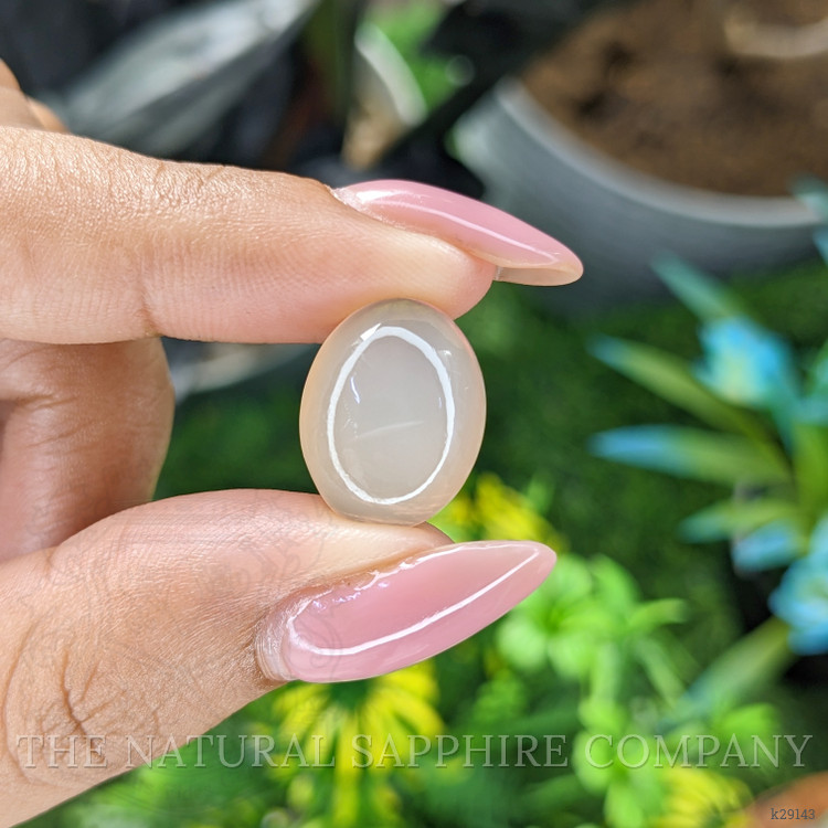 8.83 Ct. Peach Cabochon Moonstone from Ceylon (Sri Lanka)