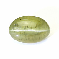 4.89 Ct. Yellowish Green Cabochon Apatite from Ceylon (Sri Lanka) Video