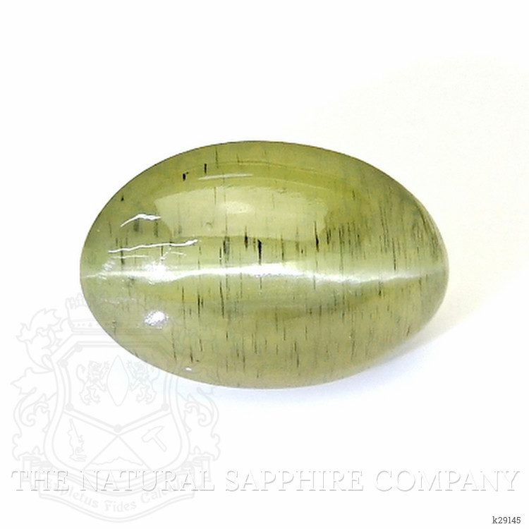 4.89 Ct. Yellowish Green Cabochon Apatite from Ceylon (Sri Lanka)