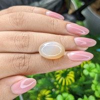 12.61 Ct. Peach Cabochon Moonstone from Ceylon (Sri Lanka) Life Style