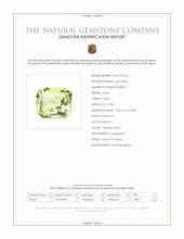 10.98 Ct. Yellowish Green Citrine from Ceylon (Sri Lanka) Scan Report