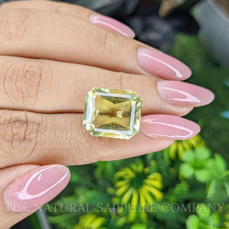 10.98 Ct. Yellowish Green Citrine from Ceylon (Sri Lanka)