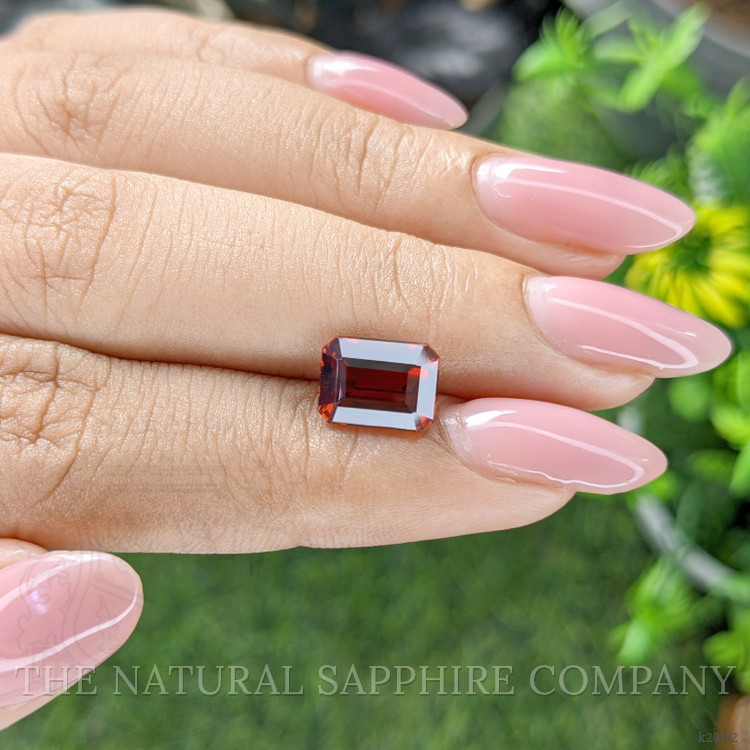 3.40 Ct. Orangish Red Garnet from Ceylon (Sri Lanka)