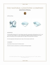 0.79 Ct. Blue Aquamarine from Tanzania Appraisal