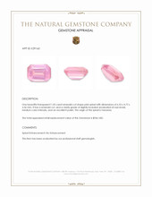 1.05 Ct. Pink Spinel from Tanzania Appraisal