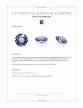 0.98 Ct. Bluish Purple Spinel from Ceylon (Sri Lanka) Appraisal