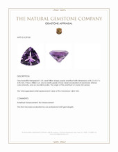 1.55 Ct. Purple Amethyst from Ceylon (Sri Lanka) Appraisal