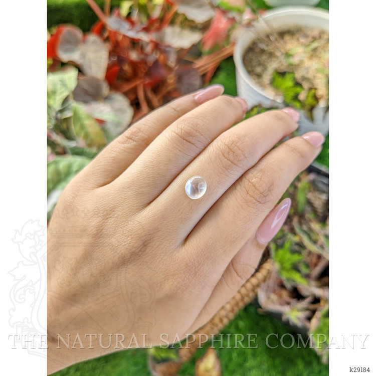 1.22 Ct. White Cabochon Moonstone from Ceylon (Sri Lanka)