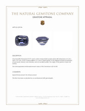 0.97 Ct. Bluish Purple Spinel from Ceylon (Sri Lanka) Appraisal