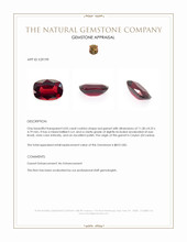 4.05 Ct. Red Garnet from Ceylon (Sri Lanka) Appraisal