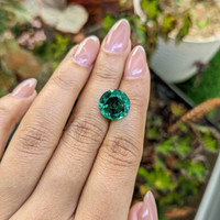 6.59 Ct. Bluish Green Prasiolite from Brazil Life Style