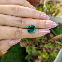 6.59 Ct. Bluish Green Prasiolite from Brazil Life Style