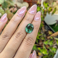 6.52 Ct. Bluish Green Prasiolite from Brazil Life Style