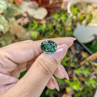6.52 Ct. Bluish Green Prasiolite from Brazil Life Style
