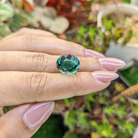 6.87 Ct. Bluish Green Prasiolite from Brazil Life Style