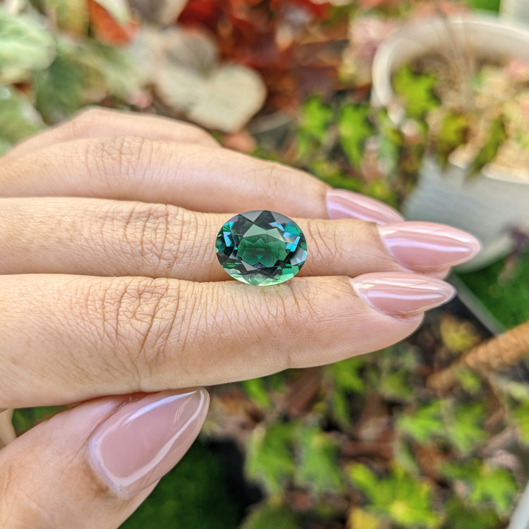 6.87 Ct. Bluish Green Prasiolite from Brazil
