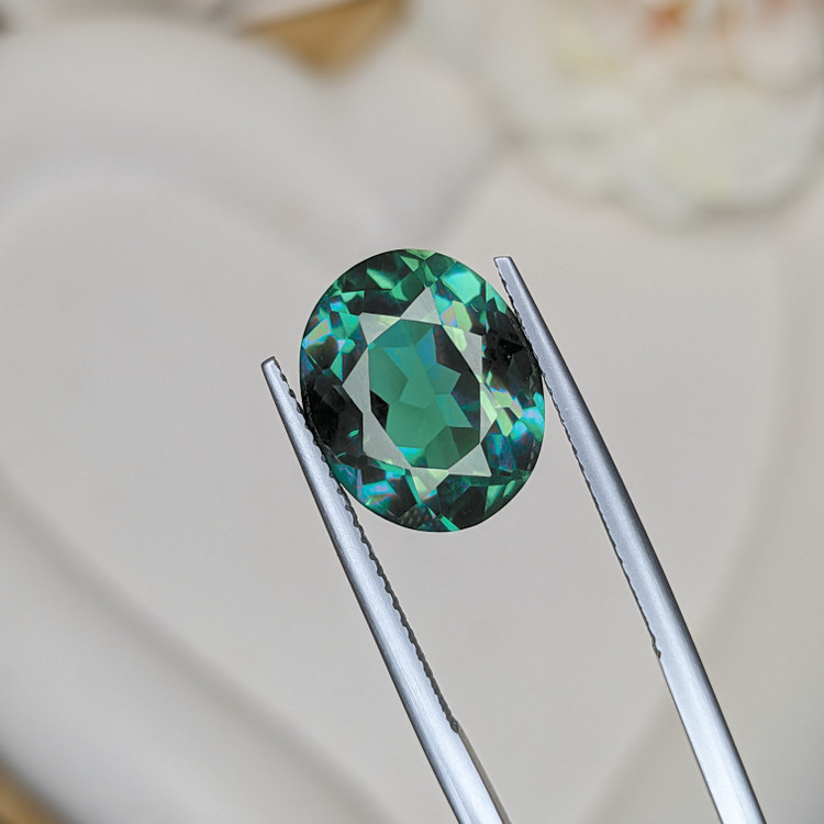 6.87 Ct. Bluish Green Prasiolite from Brazil