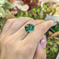 6.87 Ct. Bluish Green Prasiolite from Brazil Life Style