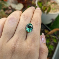 3.98 Ct. Bluish Green Prasiolite from Brazil Life Style